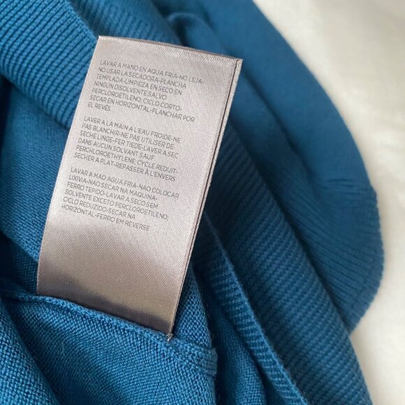 mens size XL Belstaff moto lightweight sweater‎ teal blue pristine Made in Italy - Picture 6 of 10